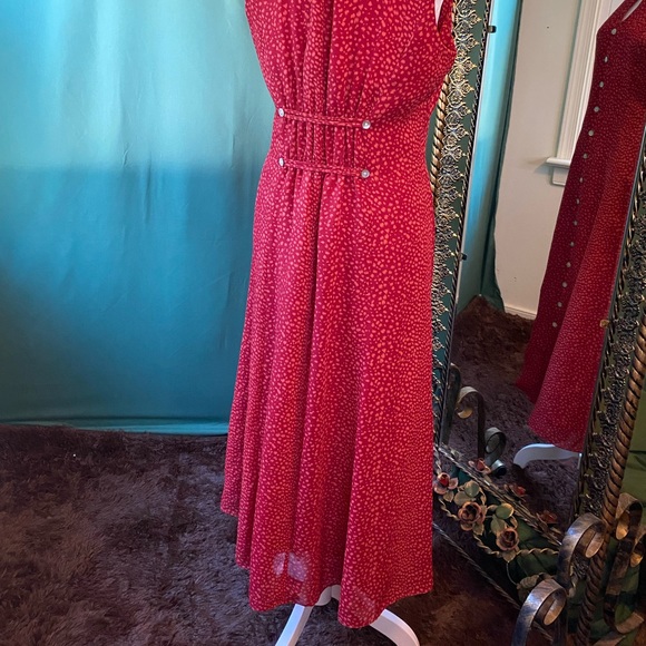 David Warren dress 8 red vintage - Picture 9 of 11